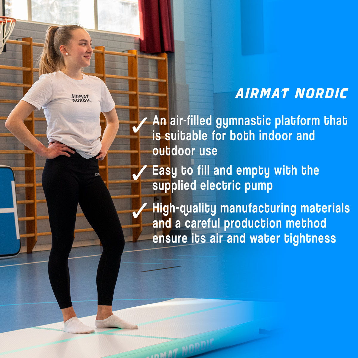 AirMat Nordic Home 10ft Gymnastics and tumbling mat - Free delivery -  159.00 USD - AirMat Nordic